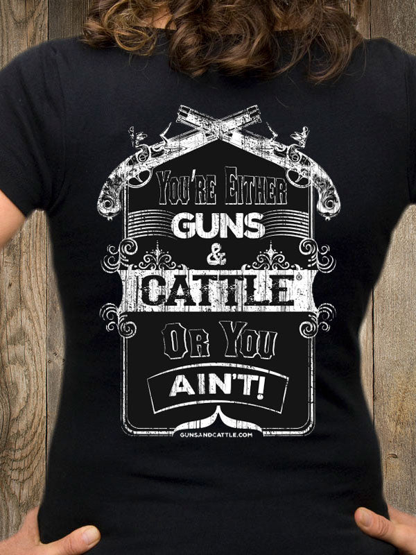 Women's V-neck T-shirt - G&C SALOON SIGN